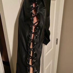 Dollskill PosterGirl faux leather lace up pant